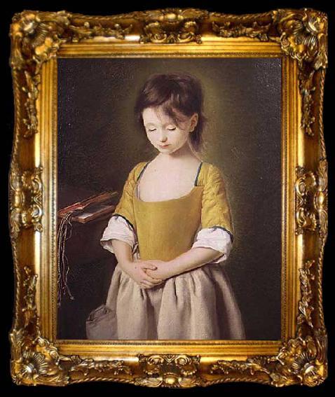 framed  Pietro Antonio Rotari Portrait of a Young Girl, ta009-2